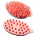 Silicone Body Brush Shower Bath Soft Shampoo Head Scalp Body Massager for Cellulite Treatment & Skin Exfoliation - Random colors (Multi)