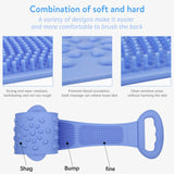 Silicone Back Brush and Loofah Set 2020 Updated 31inch Silicone Bath Scrubber 60g Skin Exfoliating Shower Sponge for Women and Men a lot of Foam Makes Easier to Exfoliate