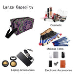 MSGUIDE Makeup Bag, Portable Haunted Mansion Cosmetic bag Roomy Travel Toiletry Pouch Organizer for Women Girls Gifts