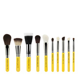 Bdellium Tools Professional Makeup Travel Line Mineral 10pc. Brush Set with Roll-Up Pouch