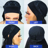 Kinky Straight Headband Wigs Italian Yaki Human Hair Wig for Black Women Easy to Wear Wig with Black Headband 150 Density #NC 18inches