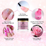 Saviland Dip Powder Nail Kit Starter - 10 Colors Dipping Powder with Base Top Coat Activator Brush Saver Dip Nail Kit System for French Nail Manicure Nail Art Essential Kit