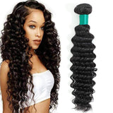 Misoun Hair Brazilian Virgin Hair Deep Wave Hair One Bundle 22inch 100% Unprocessed Human Hair Extension Weave Weft (100+/-5g)/bundle Can be Dyed and Bleached