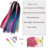 6 pack/lot 24 inch Hair 30 Roots/pack Synthetic Hair for Women (2s-37)