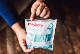 Plackers Twin-Line Dental Floss Picks, 75 Floss Picks Blue 2 Packages 300 Count (Pack of 4)