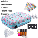 Essential Oils Storage Hold 70 Bottles - Carrying Hard Shell Organizer Case for Artnaturals/Young Living/Radha/Doterra Aromatherapy Essential Oils 5ml, 10ml, 15ml with Foam Insert - Flamingo