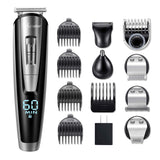 Hatteker Mens Beard Trimmer Kit Cordless Mustache Trimmer Hair Clippers Trimmers Groomer Kit Nose Hair Trimmer Waterproof 5 In 1
