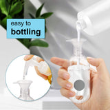 30 Pieces Empty Plastic Keychain Bottles Travel Leakproof Bottles Containers Flip Cap Small Refillable Bottles for Toiletry Shampoo Lotion with 96 Pieces Stickers and 5 Pieces Funnels, 50 ml
