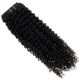 18 Inch Clip in Hair Extensions for Black Women Natural Hair Clip In Remy Human Hair Kinky Curly 7 Pieces 100 Gram Per Set Natural Black Remy Hair Clip in Extensions
