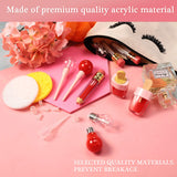 34 Pieces Mini Refillable Lip Gloss Tube Novelty Pencil Shaped Lip Gloss Bottle Ice Cream Shaped Lip Balm Tube Lollipop Shaped Empty Tube Light Bulb Shaped Balm Container with Funnel for Women Girl
