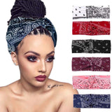 Bohend Boho Headband Wide Elastic Boho Bandeau Criss Cross Hair Band Sports Yoga Daily Use Hair Accessories for Women and Girls (B)