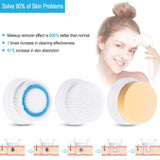 3 PCS Facial Cleansing Brush Heads Replacements for HEYFYV 4 in 1 Sonic Waterproof Powered Face Cleansing Brush