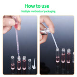 120Pcs 2Ml Mini Cute Empty Glass Perfume Essential Oils Sample Vials Bottles with Black Plastic Rod Caps Glass Vials Sample Dropper Bottle for Essential Oils Aromatherapy (120Pcs 2Ml Black Plastic Rod