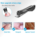 Thick Toenail Clippers, Podiatrist Toe Nail Clippers for Ingrown & Thick & Men & Seniors Toenail and Nail Surgical Grade Stainless Steel Toenail Trimmer Nipper (Black)
