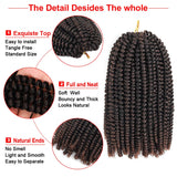 3 Packs 12 Inch Spring Twist Ombre Colors Butterfly locs Crochet Braids Braiding Hair Extensions Low Temperature Fiber 30 Strands 160g/Pack (12 Inch, T1B-30)