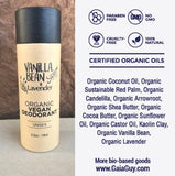 All Natural Deodorant – Organic & Vegan – For Women & Men – Biodegradable Packaging 2.5oz/74ml [Scent: Vanilla Bean + Lavender] (Regular)