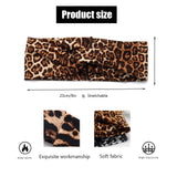 Gortin Boho Headbands Black Stretch Elastic Leopard Hair Bands Criss Cross Yoga Sweatbands Wide Running Outdoor Headband Turban Fashion Cloth Head Wraps for Women and Girls 4 Pcs