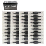 Tattoo Needles and Tubes Combo - Yuelong 40PCS 25mm 7RS Tattoo Tube with Tattoo Needles for Tattoo Kits Tattoo Supplies (1207RS)