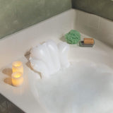 Richards Homewares Luxury Spa Bath Pillow – 100% PVC, Durable Vinyl Material – Inflatable – Non Slip with 4 Suction Cups – Neck & Shoulder Support – Waterproof - White - 18” x 14.5” x 3.8” Inch
