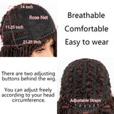 Short Ombre Dreadlock Afro Hair Wig Braided Crochet Twist Hair Short Curly Heat Resistant Synthetic braided wigs for black women (1B/burg)