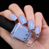 ILNP Bluebird - Perano Blue Speckled Nail Polish, Chip Resistant, 7-Free, Non-Toxic, Vegan, Cruelty Free, 12ml