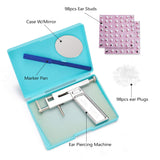 KKmoon Stainless Steel Ears Piercing Tool Kit with 49 Pairs Ear Studs,Professional Painless Ear,Nose Piercing Machine