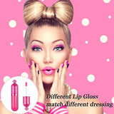 20 Pieces Empty Plastic Lip Gloss Tube Refillable Lip Balm Bottle Reusable Sample Bottle Container with Lid for Lipstick Cosmetic Women Girls, 3 m (Rose Red)