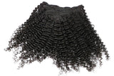 18" 7PCS 120g Afro Curly Hair Clip In Hair Extensions Human Hair Double Weft Brazilian Virgin Hair Full Head Clip In Remy Human Hair Extensions for Africa America Black Women