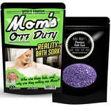 Mom’s Off Duty Bath Soak – Purple Bath Salts Luxury Bath Funny Girlfriend Gifts For Best Friends Bath And Body Gifts For Women Mediterranean Sea Salts Ladies Night Gifts Funny Mother’s Day Spa Gifts