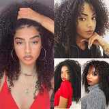 Dosacia 18Inch 120g Kinky Curly Human Hair Clip in Hair Extensions Natural Black 3C 4A Hair for Black Women 8pcs 18 Clips Real Human Hair Extensions(18inch, Kinky Curly)