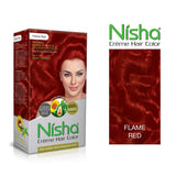 Nisha Creme Hair Color FLAME RED (60gm + 90ml + 18ml Nisha Conditioner with Natural Herbs)