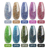 BORN PRETTY Without Lamp Cure Holographic Dipping Nail Powder Natural Dry Nail Art Decoration Manicuring 10PCS