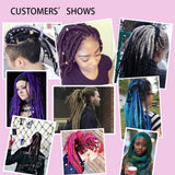 12” Dreadlock Extension For Man Handmade Synthetic Reggae Extension Twist Braiding Hairpiece For Hip-Hop Crochet Braiding Hair Heat Resistant Box Braid For Women(5strands/1pack,ash blonde)