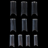MAKARTT 500pcs C Curve Nail Tips Clear Acrylic Gel False Nails 10 Sizes for Nail Salons and DIY Nail Art