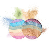 FantasyDay Pro 6 Colors 3D Baked Rainbow Highlighter Eyeshadow Makeup Palette Cosmetic Blusher Shimmer Powder Contouring Kit Unicorn Blush #2