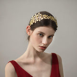 Greek Roman Goddess Gold Leaf Crown Headpiece – Bridal Wedding Headband