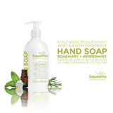 Sapadilla Rosemary + Peppermint Hand Soap, 4-Pack, Clear, 48 Fluid Ounces