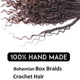 8 Packs Goddess Box Braids Crochet Hair for Black Women 12 inch Crochet Box Braids with Curly Ends 3X Box Braid Crochet Hair Extensions (8Pcs, T30)