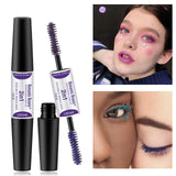 2 in 1 COOSA 4 Colors Waterproof Lengthen Colored Mascara,Natural Long-Lasting Smudgeproof Variety Pack Eyelash Mascara for Eyelash Eye Makeup