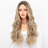 Persephone Synthetic Ombre Blonde Wig for Women Glueless Long Wavy Wig Heat Resistant Hair Replacement Wigs 22 Inch