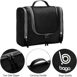 Bago Hanging Toiletry Bag For Women & Men - Leak Proof Travel Bags for Toiletries with Hanging Hook & Inner Organization to Keep Items From Moving - Pack Like a PRO