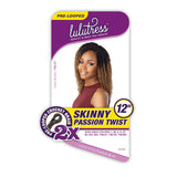 Sensationnel Lulutress Synthetic Braid - 2x Skinny Passion Twist 12 (1B Off Black)
