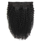 12 pcs Kinky Curly Clip ins Extensions Natural Hair Clip in Afro 3C 4A Curly Human Hair Extensions Black Remy Hair for Black Women 1b, Upgrade 120g/set, 25 clips YALI (20 inch, Kinky curly)
