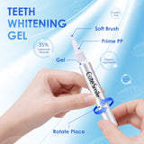 UNEEDE Teeth Whitening Kit, Premium Teeth Whitening All In One Kit Included 3Pack Teeth Whitening Gel, 2 Teeth Whitening Strips, 2 Cleaning Teeth Wipe, 1 Teeth Whiten Tray for Whiter Teeth