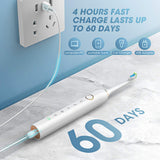 Sonic Toothbrush,Electric Toothbrushes for Adults, Rechargeable Whitening Toothbrush for 60 Day Use,8 Dupont Brush Heads,5 Modes , 2 Minutes Smart Timer ,Waterproof Powerful Electric Toothbrushes