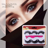 Vtrem 3D Falses Eyelashes Handmade Soft 3 Pairs Reusable Mink Fake Eye Lashes Natural Arc Looking with Eyelash Applicator Tool for Daily Makeup