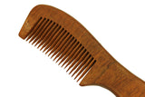 Wooden Comb Wooden Brush Medium Tooth Comb Handmade Rosewood Comb with Handle - WC018