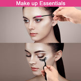 24 Pieces Plastic Eyelash Extension Tweezers False Eyelash Applicator Tool Eyelash Auxiliary Clip and 100 Pieces Eyelash Brush Mascara Wands Applicator for Eyelash Application (Black)