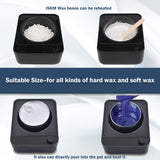 Non-Stick Wax Kit ISKM Painless Sensitive Areas Hair Removal Wax Warmer with 4 parks Pure natural Hard Wax beans 20 Wax Applicator Sticks for Facial Brazilian Bikini Underarms Back Chest Legs