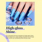 Beetles Gel Nail Polish Set- Summer Splish Splash Collection 6 Colors Bule Nail Gel Polish Kit Soak Off LED Lamp Gel Nail Kit Nail Art Manicure Salon DIY at Home